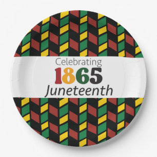 Assiettes En Carton 18ème anniversaire de l'histoire des Noirs en 1865