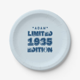 Assiettes En Carton 1935 ou n'importe quelle année Anniversaire Limit