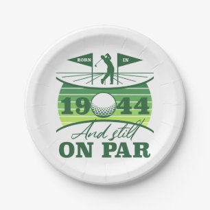 Assiettes En Carton 1944 80e anniversaire Humour de golf