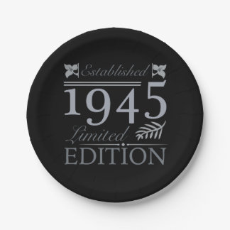 Assiettes En Carton 1945 Limited Edition 80e anniversaire