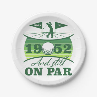 Assiettes En Carton 1952 70e anniversaire de golf Lover