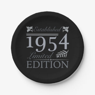 Assiettes En Carton 1954 Edition Limitée 70 Ans