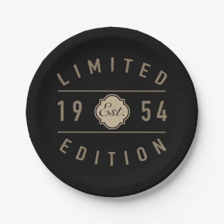 Assiettes En Carton 1954 Limited Edition 70e anniversaire