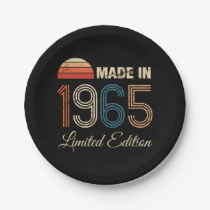 Assiettes En Carton 1965 60e anniversaire Vintage