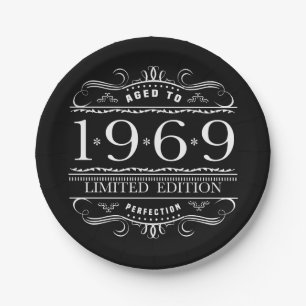 Assiettes En Carton 1969 Edition Limitée Anniversaire