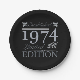 Assiettes En Carton 1974 Edition Limitée 50 Ans