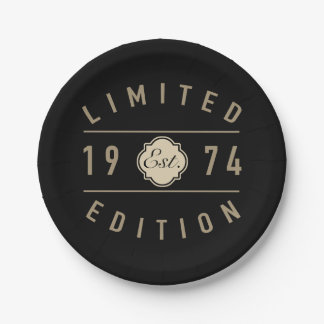 Assiettes En Carton 1974 Limited Edition 50e anniversaire