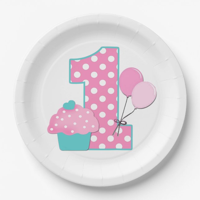 Assiettes En Carton 1er anniversaire (Devant)