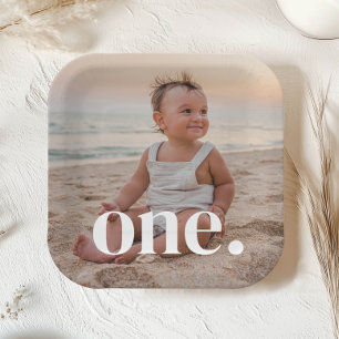 Assiettes En Carton 1er anniversaire Photo - un