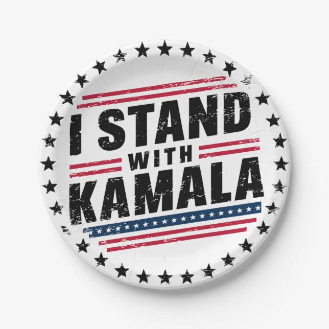 Assiettes En Carton 2024 Kamala Harris Madame la Présidente USA Vote (Devant)