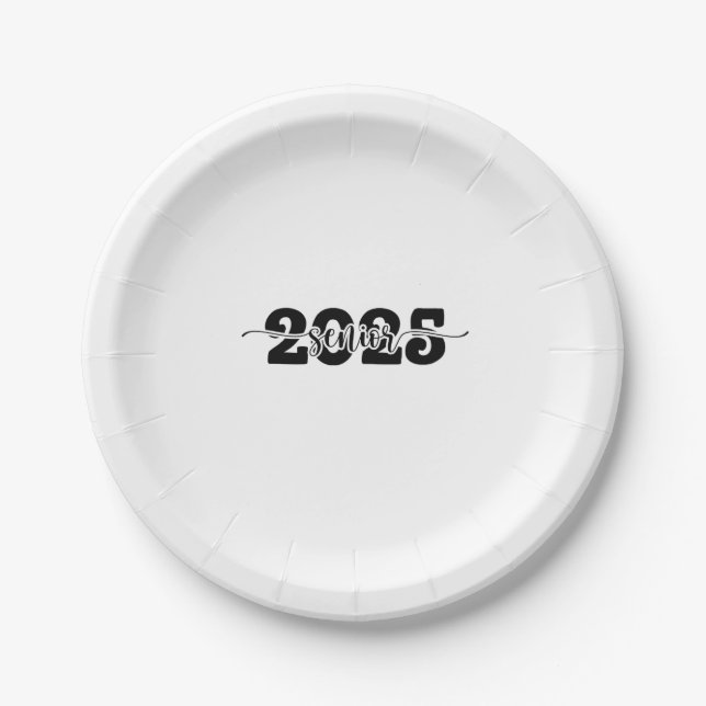Assiettes En Carton 2025 Classe d'études supérieures de l'école 2025 (Devant)