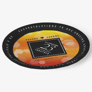 Assiettes En Carton 23e anniversaire de Mariage de Topaz impérial