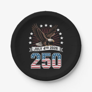 Assiettes En Carton 250e anniversaire patriotique 4 juillet 1776 2026