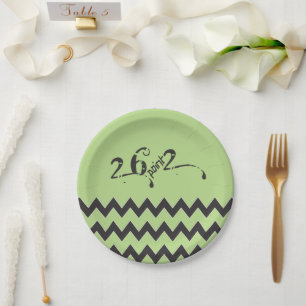 Assiettes En Carton 26,2 Zigzags, coureur de marathon