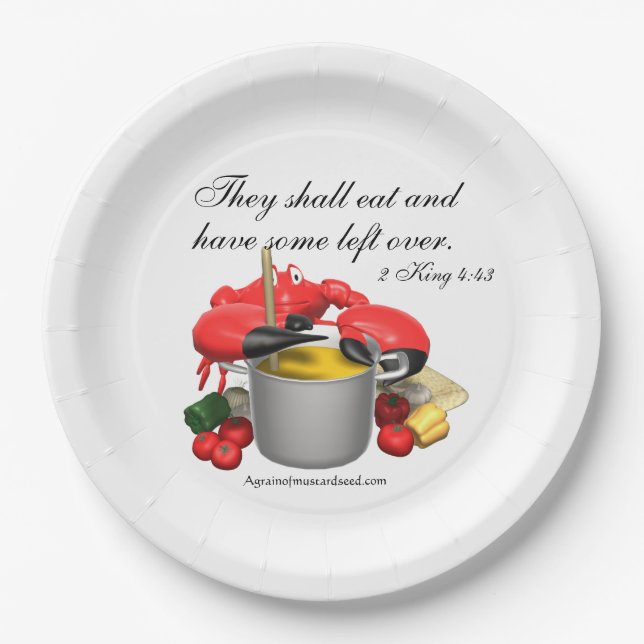 Assiettes En Carton 2 Rois 4:43 (Devant)