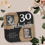 Assiettes En Carton 30 et Fabulous Gold Parties scintillant 2 Photo 30<br><div class="desc">30 et Fabulous Gold Parties scintillant 2 Photo 30th Birthday Party plaques papier. Ajoutez vos photos - vous pouvez utiliser une photo ancienne et nouvelle. Ajoutez votre nom et votre âge.</div>