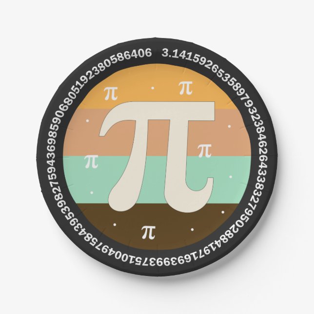 Assiettes En Carton 3.14 National Pi Day Design  - Pi Day Gift Idea (Devant)