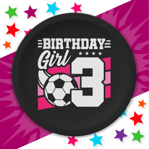 Assiettes En Carton 3 ans Football Party 3e anniversaire fille