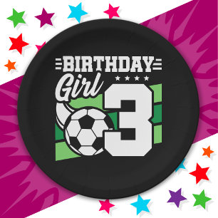 Assiettes En Carton 3 ans Football Party 3e anniversaire fille