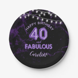 Assiettes En Carton 40 et fabuleux ballons d'huile violette et lampes