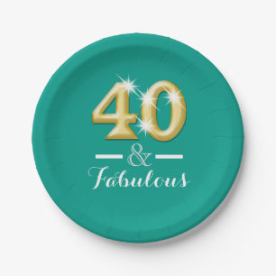 Assiettes En Carton 40 et or fabuleux de sarcelle d'hiver