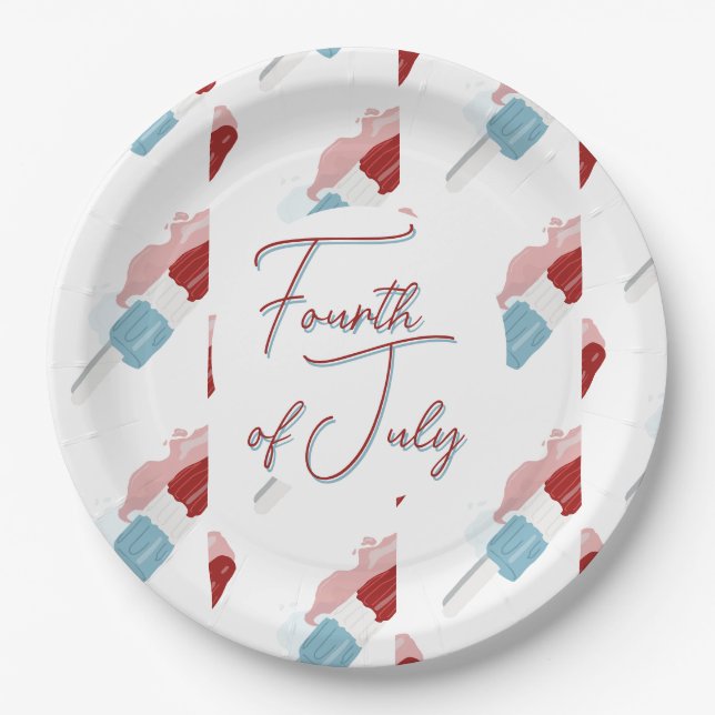 Assiettes En Carton 4 juillet (Devant)