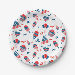 Assiettes En Carton 4 juillet amusant