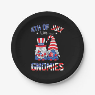 Assiettes En Carton 4 juillet Avec Mes Gnomies Patriotique Gnome