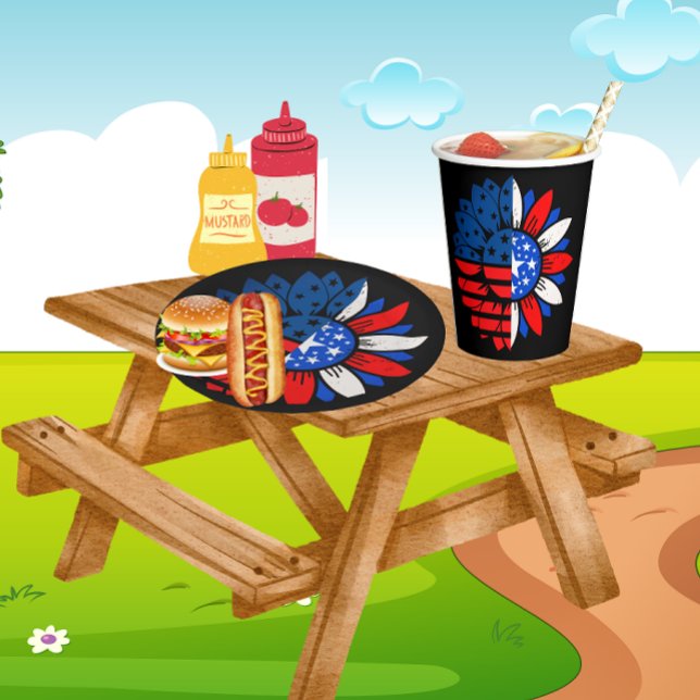 Assiettes En Carton 4 juillet double (Créateur téléchargé)