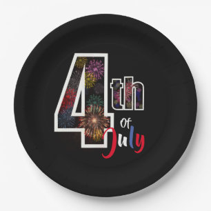 Assiettes En Carton 4 juillet feux