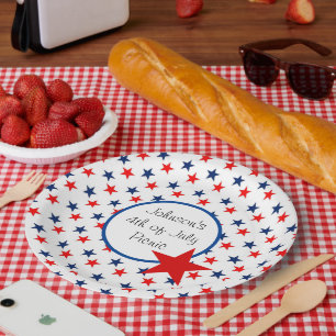 Assiettes En Carton 4 juillet Personnaliser Texte Patriotique Patrioti