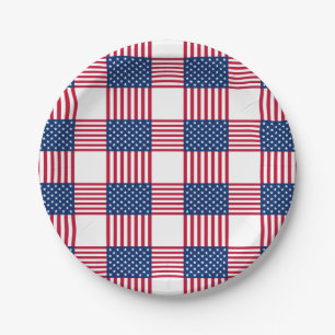 Assiettes En Carton 4 juillet Plaques de papier patriotique