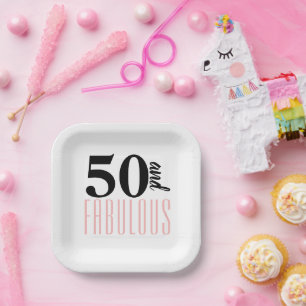 Assiettes En Carton 50 et la typographie fabuleuse 50e Anniversaire ro
