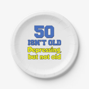 Assiettes En Carton 50 N'est pas vieux, déprimant mais pas vieux