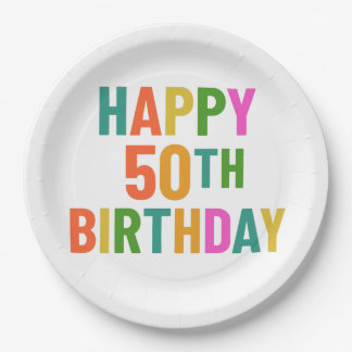 Assiettes En Carton 50e anniversaire