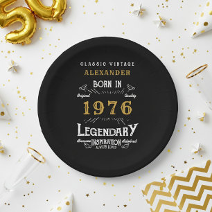 Assiettes En Carton 50e anniversaire 1976 légendaire Rétro