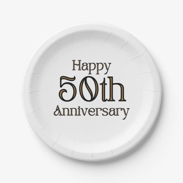 Assiettes En Carton 50e Anniversary (Devant)