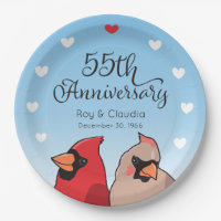 55th Wedding Anniversary, Cardinal Pair