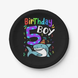 Assiettes En Carton 5e anniversaire Cinq ans, Cadeaux de requin