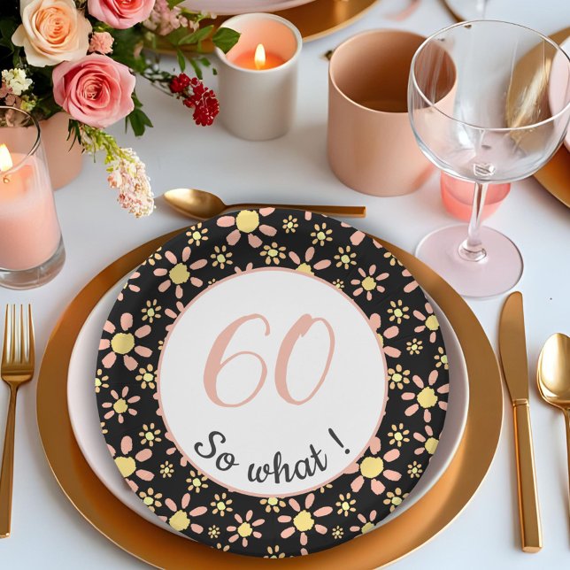 Assiettes En Carton 60e anniversaire Funny 60 alors quelle motivation (Créateur téléchargé)