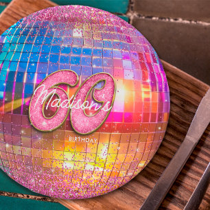 Assiettes En Carton 60e fête d'anniversaire Gold rose Parties scintill