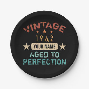 Assiettes En Carton 60th Birthday Party 1962 Ajouter Votre Nom