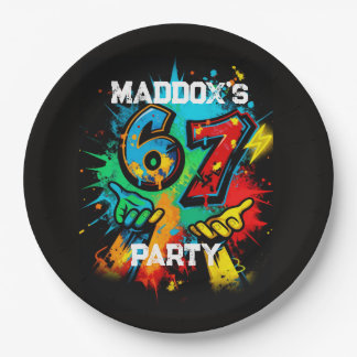 Assiettes En Carton 6-7 Birthday Party Paper Plates Six Seven Decor