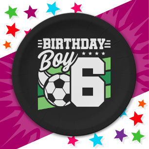 Assiettes En Carton 6 ans Football Party 6e anniversaire garçon