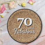 Assiettes En Carton 70 et Fabulous Gold Parties scintillant 70e annive<br><div class="desc">70 et Fabulous Gold Parties scintillant 70e Anniversaire Plaques de papier. Vous pouvez changer l'âge.</div>