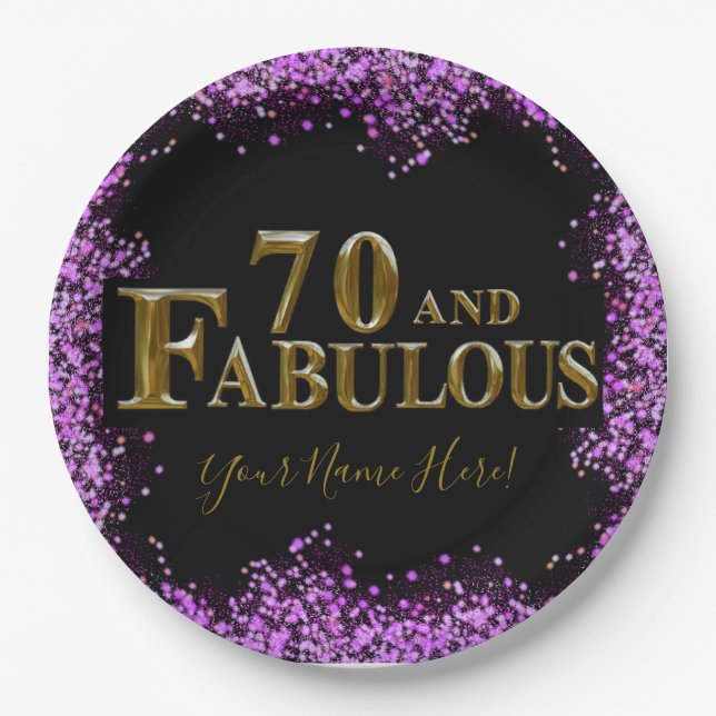Assiettes En Carton 70e anniversaire  (Devant)