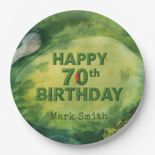 Assiettes En Carton 70e anniversaire de golf sur le green de putting p