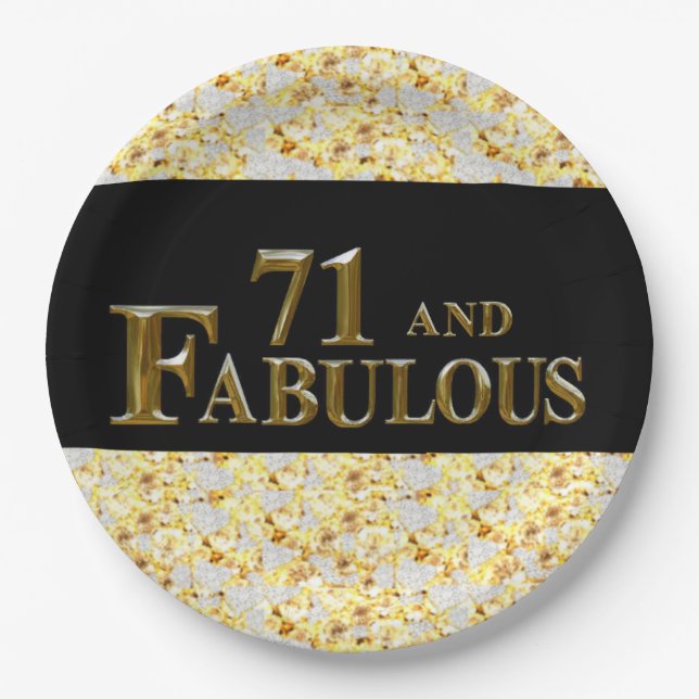 Assiettes En Carton 71e anniversaire  (Devant)