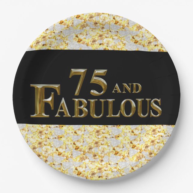 Assiettes En Carton 75e anniversaire  (Devant)