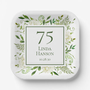 Assiettes En Carton 75e anniversaire Hydrangeas blanches